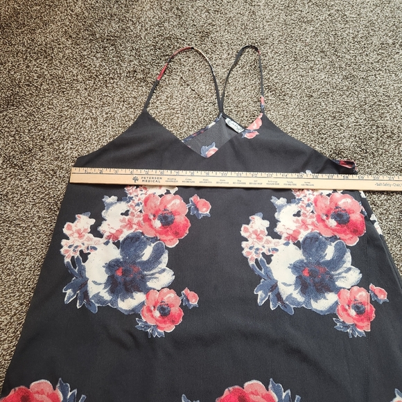 Free People Intimitaly Cascades Dress Strappy Slip Black Floral Size Medium - Picture 4 of 5